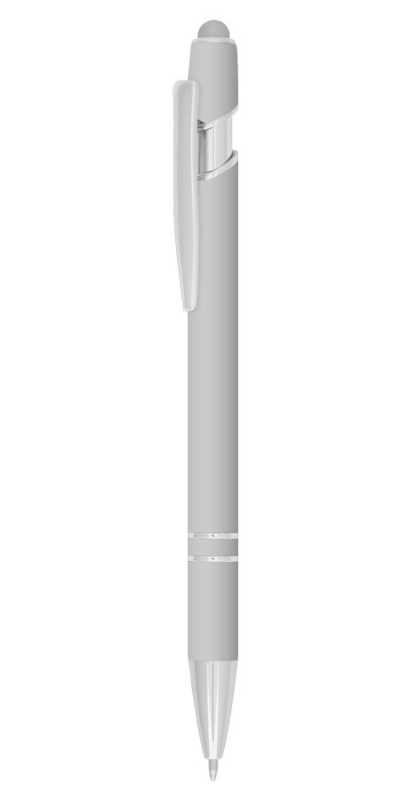 Химикалка със стилус, обикновен пълнител MP-7195-СРЕБЪРЕН